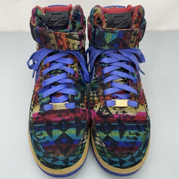 Nike Pendleton Wool Air Force 1 One NikeID Sneakers Aztec Colorful Mens 6.5 - Picture 5 of 16